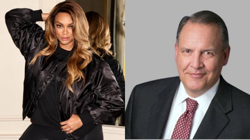 Tyra Banks and Greg Hayes