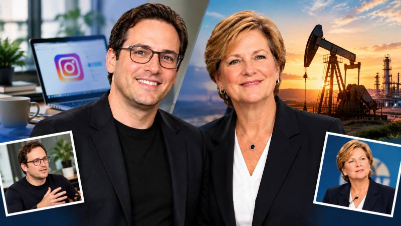 Mike Krieger and Vicki Hollub